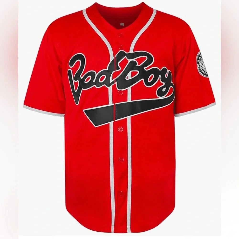 Bad Boy 10 Baseball Jersey, 90s Hip Hop Men Clothing , Club and Pub Dress xxl